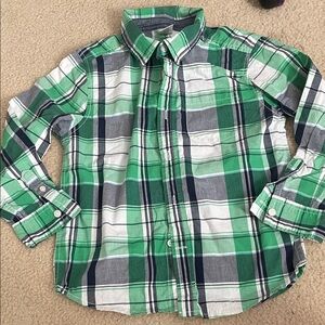 Gymboree Green and Blue Plaid Shirt